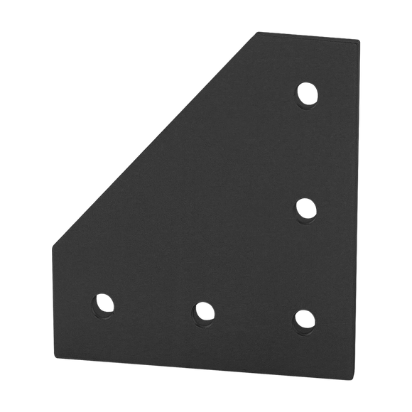 30-4351-BLACK -  30 Series 5 Hole - 90 Degree Angled Flat Plate