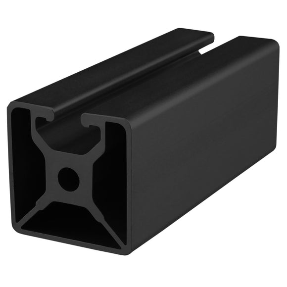 40-4001-3M-BLACK-FB -  40mm X 40mm MONO T-SLOT EXT 3M BAR FULLBLACK ANODIZE