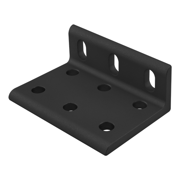 4251-BLACK -  10 Series 9 Hole - Wide Slotted Inside Corner Bracket