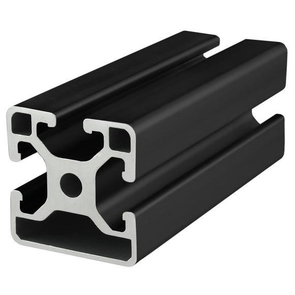 40-4003-BLACK-3M -  40mm X 40mm TRI- SLOT T-SLOTTED EXTRUSION BLACK ANODIZE