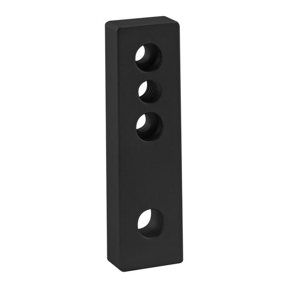 2168-BLACK -  10 Series 4 Hole - Leveling Anchoring Base Plate: 3/8-16 Tap