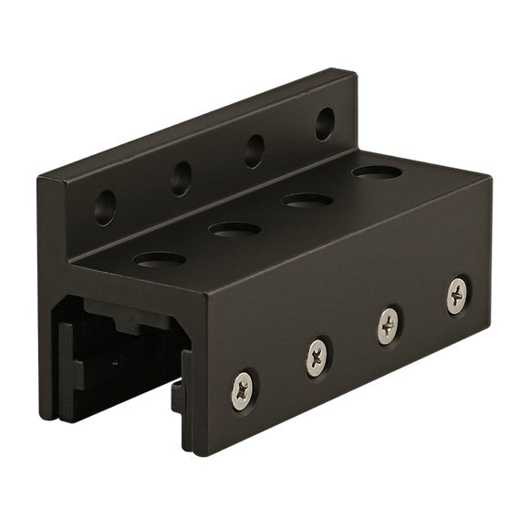6716-BLACK -  10 Series 3 Slot Mount - Single Flange Long Standard Linear Bearing