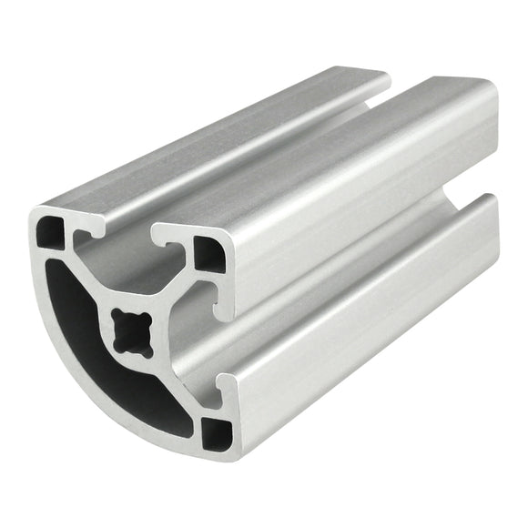 1517-LS-120 -  1.5" X 1.5" QUARTER RND T-SLOT EXT LITESMOOTH 120" EXT