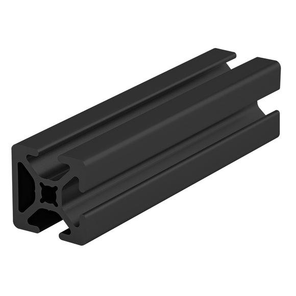 1003-S-242-BLACK-FB -  1.0" X 1.0" TRI-SLOT T-SLOTTEDEXT SMOOTH 242" BAR FULL BLACK
