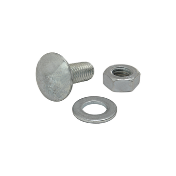 75-3500 -  Bolt Assembly: M8 x 20.00mm Bright Slide-In Flanged Economy T-Slot Stud with Washer and Hex Nut - Bright Zinc