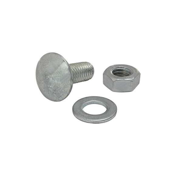 75-3500 -  Bolt Assembly: M8 x 20.00mm Bright Slide-In Flanged Economy T-Slot Stud with Washer and Hex Nut - Bright Zinc