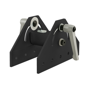 40-4455-BLACK -  40 Series 180 Degree Wide Double Pivot Bracket Assembly with "L" Handle