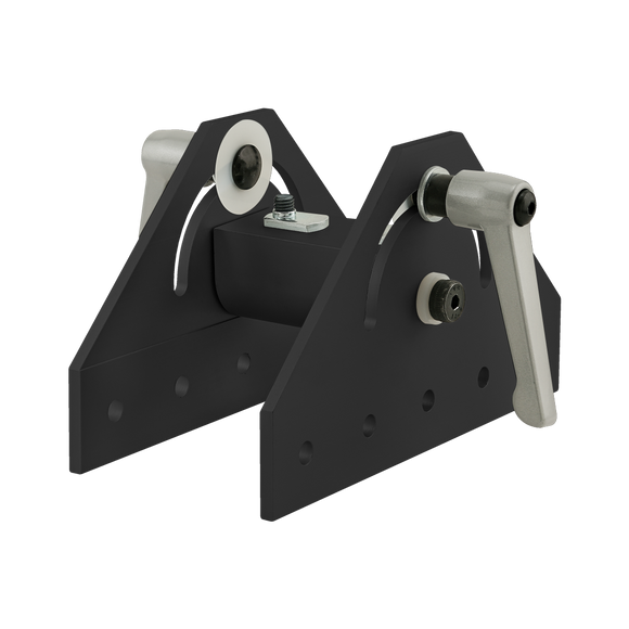 40-4455-BLACK -  40 Series 180 Degree Wide Double Pivot Bracket Assembly with "L" Handle