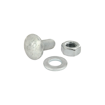3889 -  Bolt Assembly: M8 x 20.00mm Bright Slide-In Flanged Economy T-Slot Stud with Washer and Hex Nut - Bright Zinc