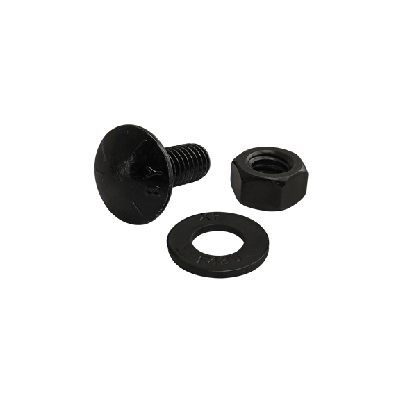3325 -  Bolt Assembly: 5/16-18 x .750" Black Slide-In Flanged Economy T-Slot Stud with Washer and Hex Nut - Black Zinc