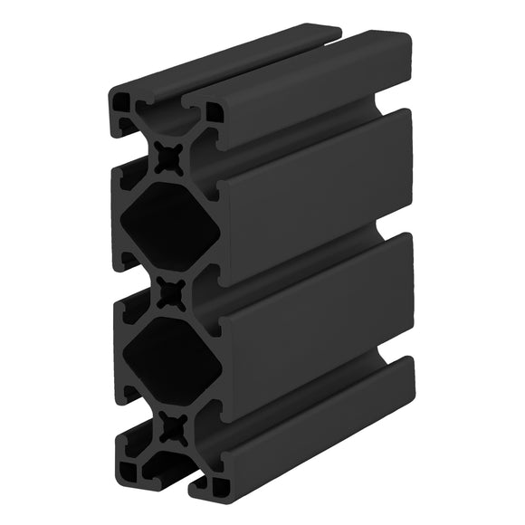 1545-LS-242-BLACK-FB -  1.5" X 4.5" LITE SMOOTH T-SLOT242" BAR FULL BLACK ANOD