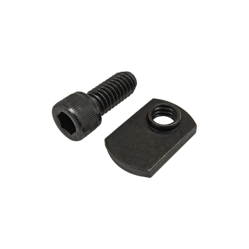 75-3842 -  Bolt Assembly: 5/16-18 x .750" Black SHCS with Slide-In Economy T-Nut - Offset Thread - Black Zinc