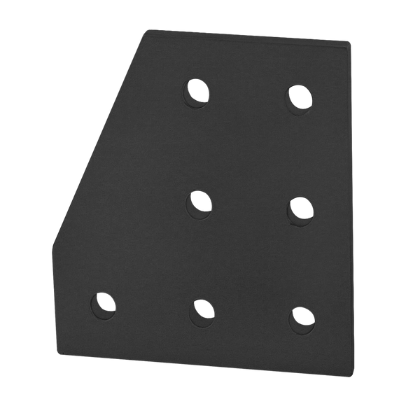 4129-BLACK -  10 Series 7 Hole - 90 Degree Angled Stacked Flat Plate