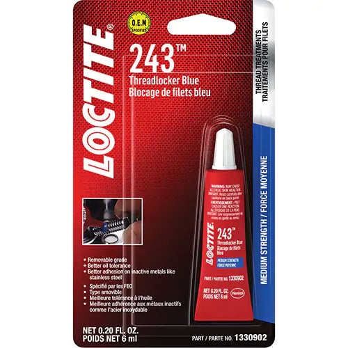 Loctite 243 Threadlocker Blue 6ml (medium strength)