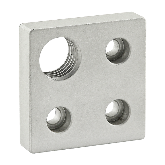 2364 -  10 Series 4 Hole - Offset Tap Base Plate: 2.00" x 2.00" with 3/4-10 Corner Tap