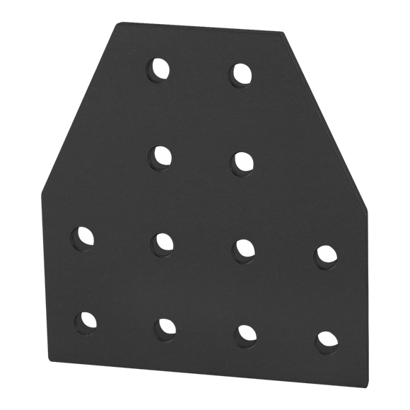 25-4125-BLACK -  25 Series 12 Hole - Tee Flat Plate
