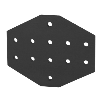 4160-BLACK -  10 Series 12 Hole - Cross Flat Plate