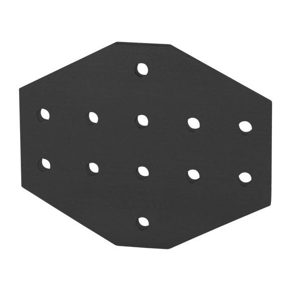 4160-BLACK -  10 Series 12 Hole - Cross Flat Plate