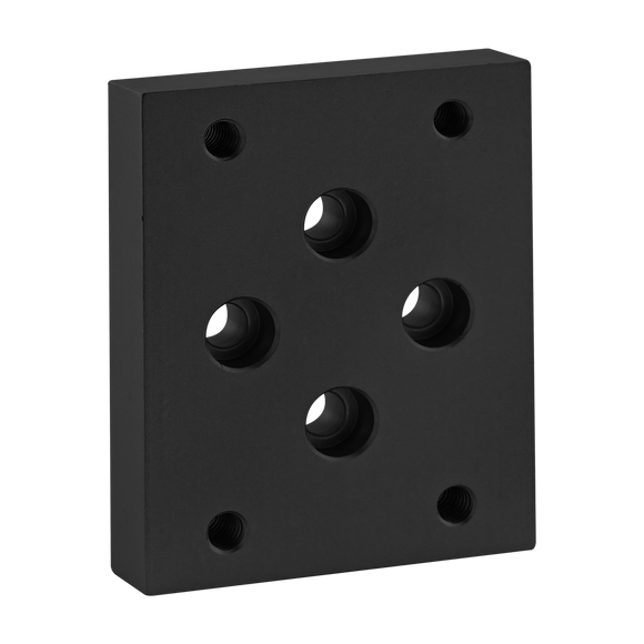2426-BLACK -  15 Series Flange Mount Caster Base Plate