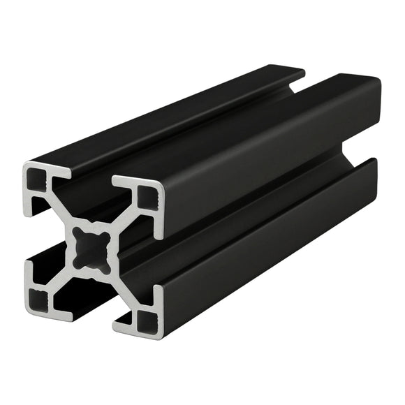 30-3030-BLACK-3M -  30mm X 30mm T-Slotted Profile - Four Open T-Slots -3M Full Length Profile