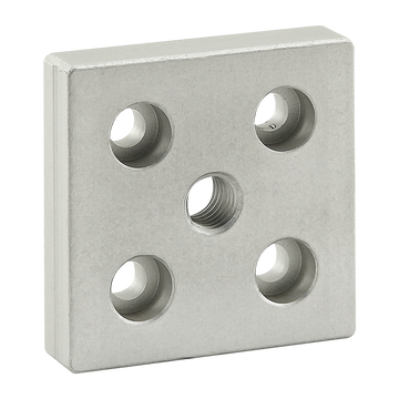 25-2131 -  25 Series 5 Hole - Center Tap Base Plate: 50mm x 50mm with M10 Tap