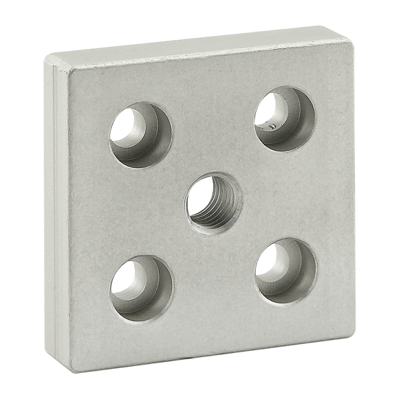 25-2131 -  25 Series 5 Hole - Center Tap Base Plate: 50mm x 50mm with M10 Tap