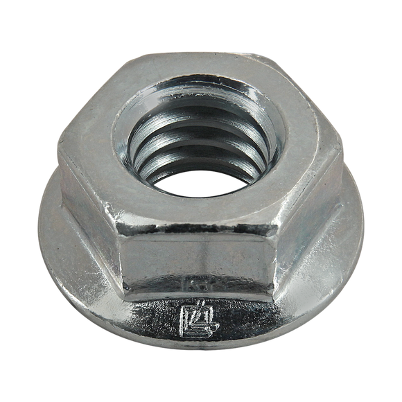 3759 -  5/16-18 Flanged Hex Head Nut with Thread Lock Patch