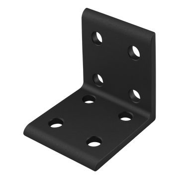 25-4114-BLACK -  25 Series 8 Hole - Inside Corner Bracket