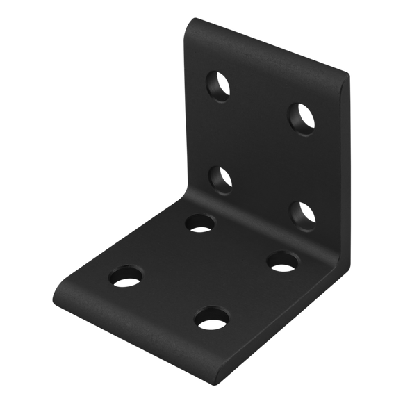 25-4114-BLACK -  25 Series 8 Hole - Inside Corner Bracket