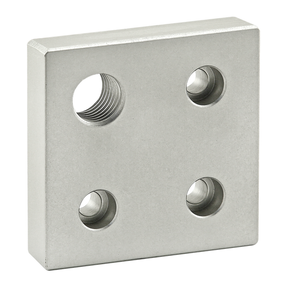 2367 -  15 Series 4 Hole - Offset Tap Base Plate: 3.00" x 3.00" with 3/4-10 Corner Tap
