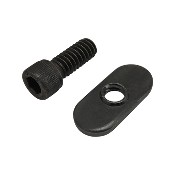 75-3814 -  Bolt Assembly: 1/4-20 x .625" Black SHCS with Slide-In Economy T-Nut - Centered Thread - Black Zinc