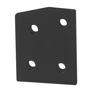 4110-BLACK -  10 Series 4 Hole - 15 Degree Angled Flat Plate