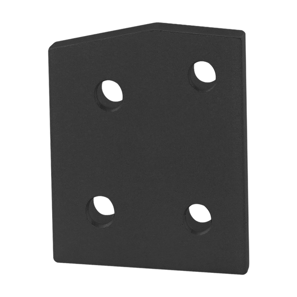 4110-BLACK -  10 Series 4 Hole - 15 Degree Angled Flat Plate