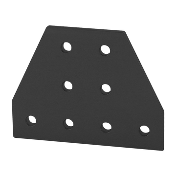 25-4155-BLACK -  25 Series 8 Hole - Tee Flat Plate