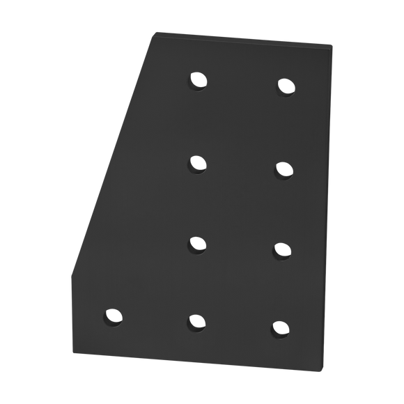 4326-BLACK -  15 Series 9 Hole - 90 Degree Angled Flat Plate