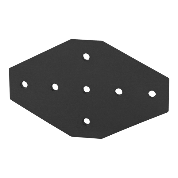 30-4335-BLACK -  30 Series 7 Hole - Cross Flat Plate