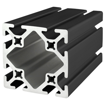 3030-S-BLACK-120 -  3" X 3" T-SLOTTED EXTRUSIONSMOOTH BLACK ANODIZE