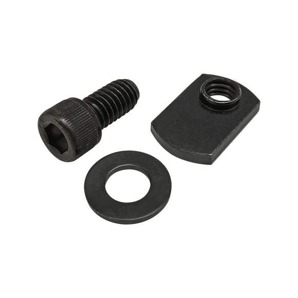 75-3846 -  Bolt Assembly: 5/16-18 x .625" Black SHCS with Washer and Slide-In Economy T-Nut - Offset Thread - Black Zinc