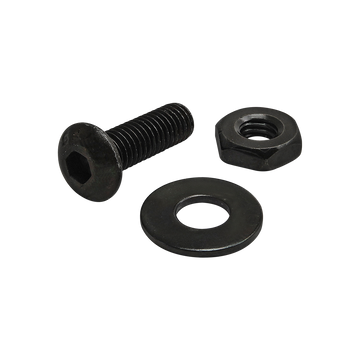 3488 -  Bolt Assembly: 10-32 x .625" Black BHSCS with Washer and Hex Nut - Black Zinc