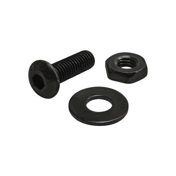 3488 -  Bolt Assembly: 10-32 x .625" Black BHSCS with Washer and Hex Nut - Black Zinc