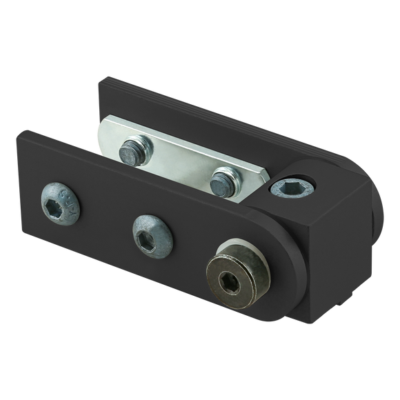 25-4028-BLACK -  25 Series Right Angle 0 Degree Dynamic Pivot Assembly with Dual Straight Arms