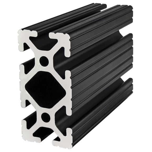1530-BLACK-120 -  1.5" X 3" T-SLOTTED EXTRUSION120" BAR BLACK ANODIZE