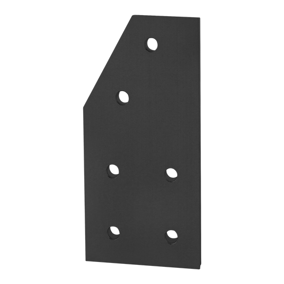 40-4362-BLACK -  40 Series 6 Hole - 60 Degree Angled Flat Plate