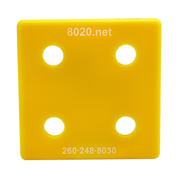 2028YEL -  10 Series End Cap with Push-In Fastener