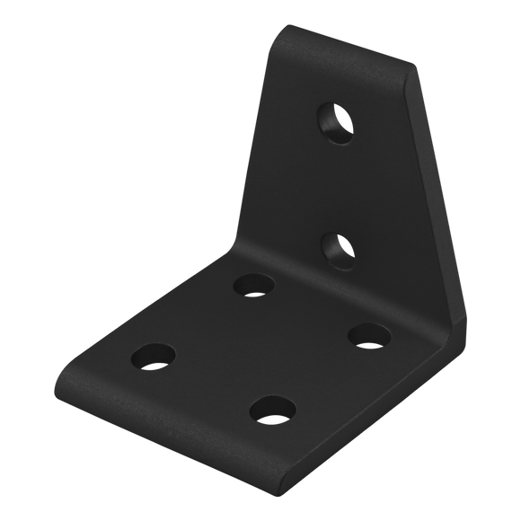 25-4111-BLACK -  25 Series 6 Hole - Center Inside Corner Bracket