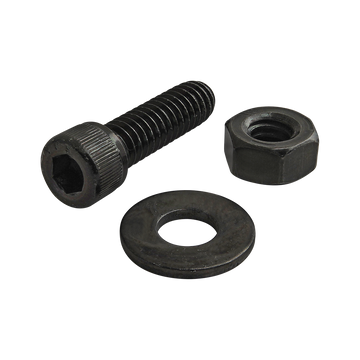 3315 -  Bolt Assembly: 1/4-20 x .875" Black SHCS with Washer and Hex Nut - Black Zinc