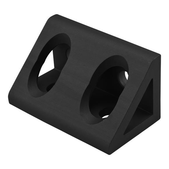 30-4134-BLACK -  30 Series 4 Hole - Wide Gusseted Inside Corner Bracket