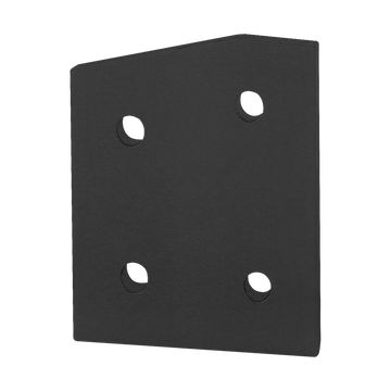 4316-BLACK -  15 Series 4 Hole - 15 Degree Angled Flat Plate