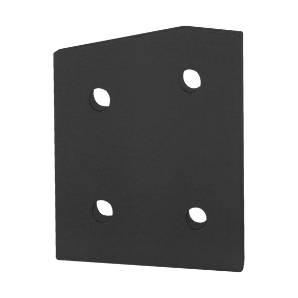 4316-BLACK -  15 Series 4 Hole - 15 Degree Angled Flat Plate