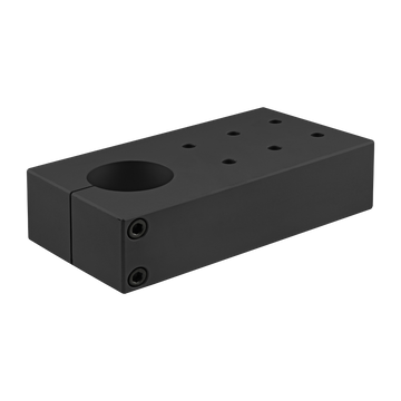 5525-BLACK -  15 Series 2" Single Shaft Pre-Drilled Stanchion Mounting Plate
